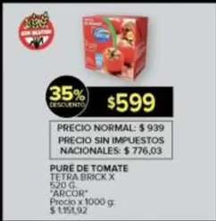 Arcor - PURE DE TOMATE