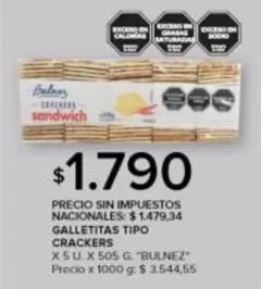 X$ - GALLETITAS TIPO CRACKERS