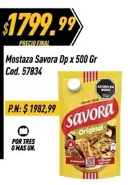 Savora - Mostaza Dp x 500 Gr