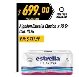 Estrella - Algodon Clasico x 75 Gr Cod. 3165