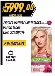 GARNIER - Cor Intensa varios tonos Cod. 27240/1/5