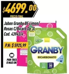 Granby - BE Limon/ Rosas C/Bicarb Dp 3L Cod. 43943/4