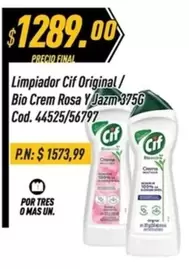 Cif - Original/ Bio Crem Rosa Y Jazm 375G Cod. 44525/56797