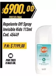 Off - Spray Invisible Kids 113ml Cod. 45449
