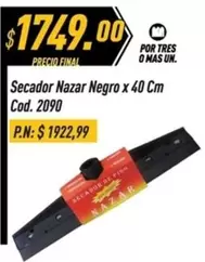 Negro - Secador Nazar  x 40 Cm Cod. 2090