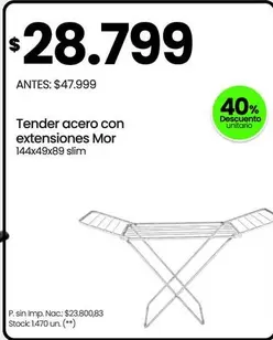 Mor - Tender acero con extensiones