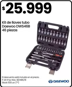 Daewoo - Kit de llaves tubo DWS46B