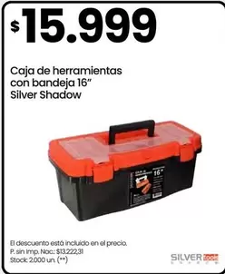 Silver - Caja de herramientas con bandeja 16"
