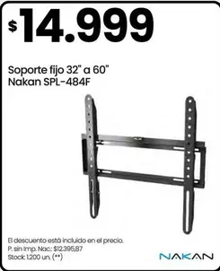 Nakan - Soporte fijo 32" a 60" SPL-484F