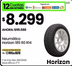 Neumático Horizon 185 60 R14