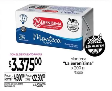 La Serenísima - Manteca