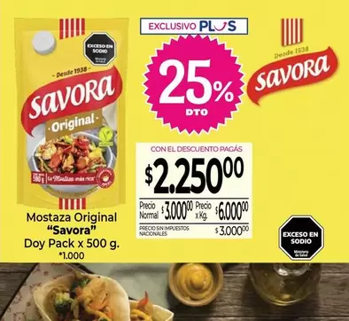 Savora - Mostaza Original