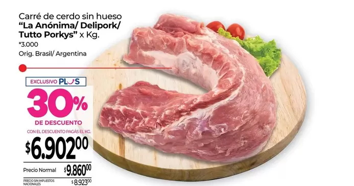 La Anónima - Carré de cerdo sin hueso