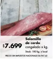 X$ - Solomillo de cerdo