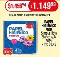 M&K - PAPEL HIGIÉNICO