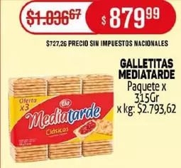 X$ - GALLETITAS MEDIATARDE