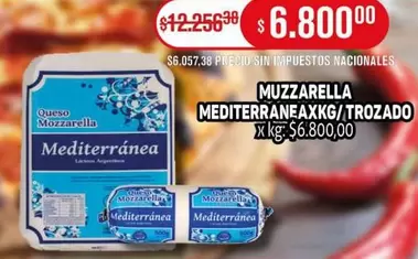 MUZZARELLA MEDITERRANEAXKG/TROZADO