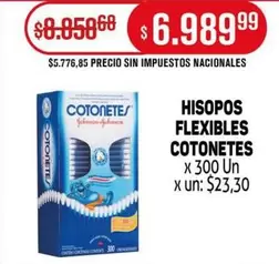 Cotonetes - HISOPOS FLEXIBLES COTONETES