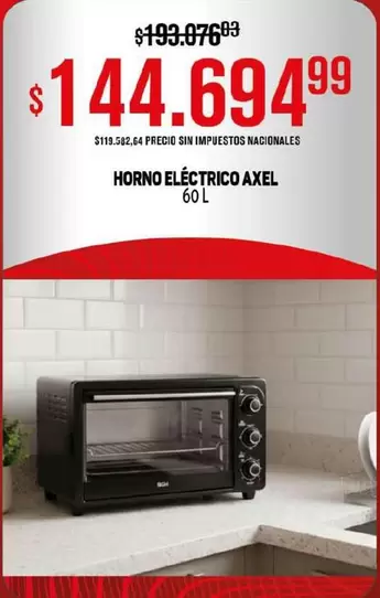 Axel - HORNO ELÉCTRICO AXEL