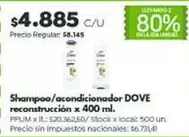 Dove - Shampoo/acondicionador reconstrucción