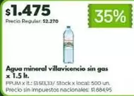 Villavicencio - Agua mineral sin gas