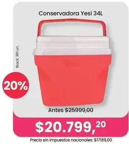 Conservadora Yesi 34L
