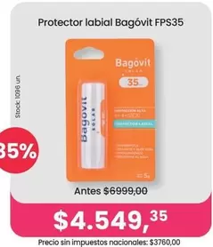 Bagovit - Protector labial FPS35