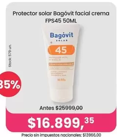 Bagovit - facial crema FPS45 50ML
