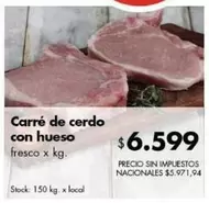 X$ - Carré de cerdo con hueso