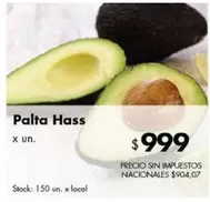 X$ - Palta Hass
