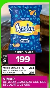Vimar - Alfajor Glaseado Con Ddl Escolar