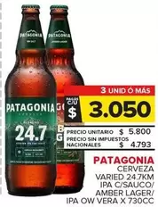 Patagonia - Cerveza Varied 24.7km Ipa C/Sauco/Amber Lager/Ipa Ow Vera