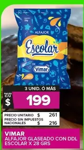 Vimar - Alfajor Glaseado Con Ddl Escolar