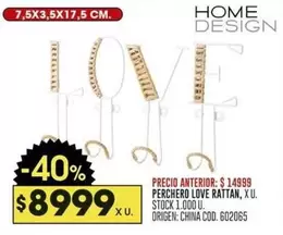 Love - PERCHERO LOVE RATTAN, XU.