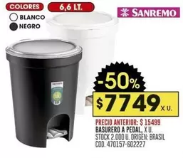 Negro - BASURERO A PEDAL