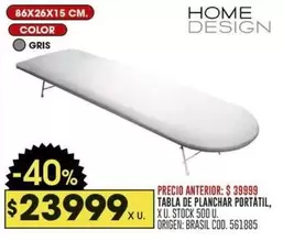 Origen - TABLA DE PLANCHAR PORTATIL