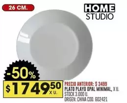 Origen - PLATO PLAYO OPAL MINIMAL, XU