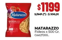 Matarazzo - Fideos x 500 Gr. Cód:27203