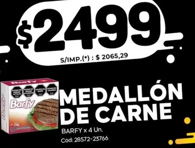 Barfy - MEDALLÓN DE CARNE