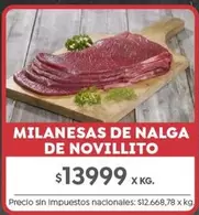 X$ - MILANESAS DE NALGA DE NOVILLITO