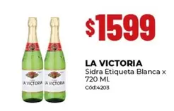 La Victoria - Sidra Etiqueta Blanca x 720 MI.