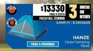 X$ - Carpa Camping