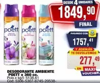 Poett - DESODORANTE AMBIENTE