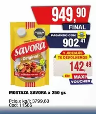 Savora - MOSTAZA x 250 gr.