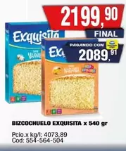 Exquisita - BIZCOCHUELO EXQUISITA x 540 gr