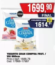 Gran Compra - YOGURTH GRAN COMPRA FRUT. / VAI