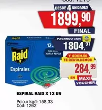 Raid - ESPIRAL X 12 UN