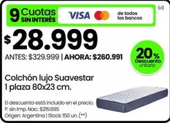 Suavestar - Colchón lujo