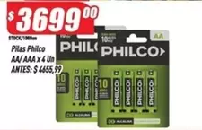 Philco - Pilas AA/AAA x 4 Un