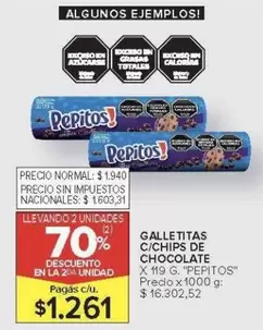 Pepitos - GALLETITAS C/CHIPS DE CHOCOLATE